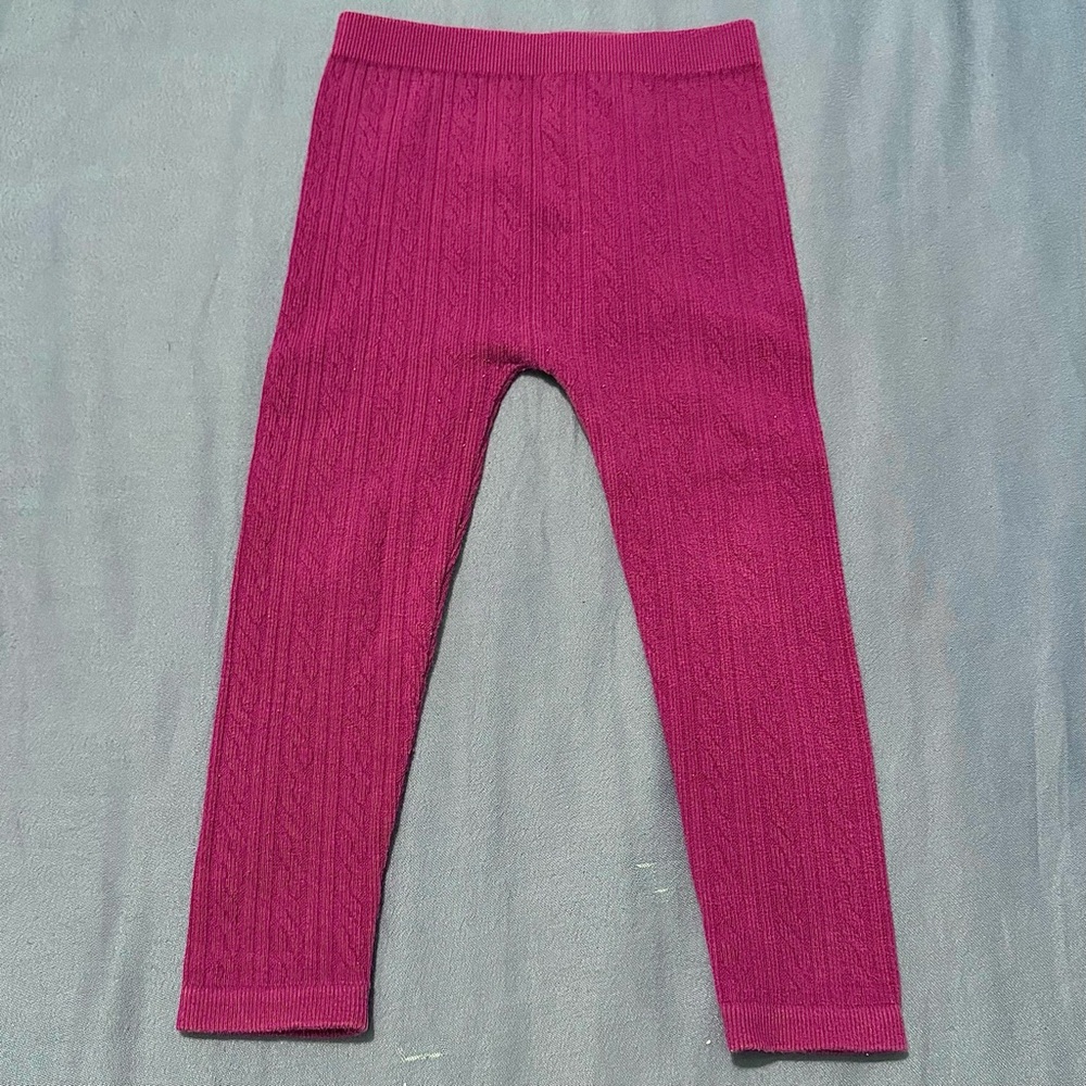 George Toddler Girls Cable Knit Leggings Purple Color Size 3T